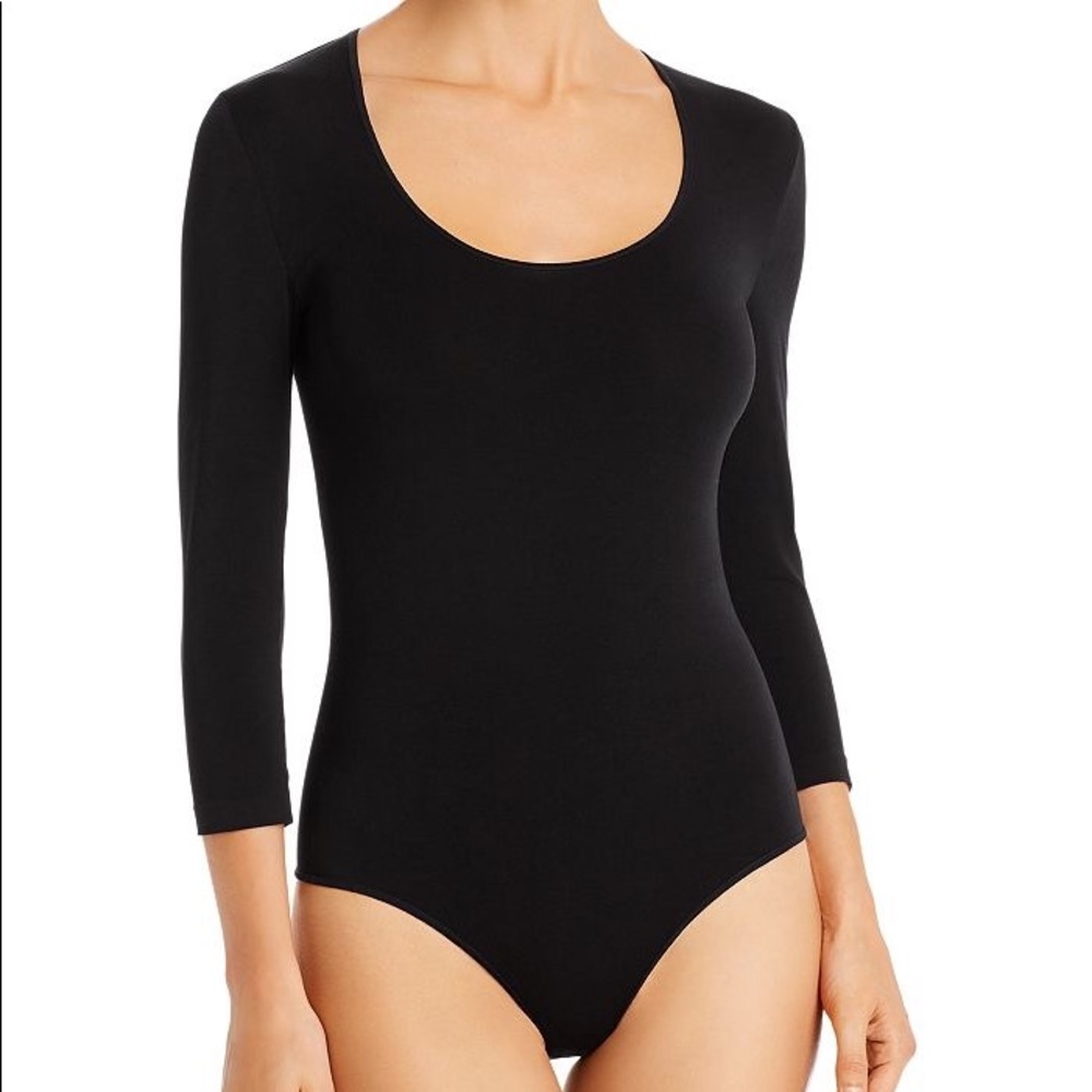 WOLFORD 3/4 Sleeve Crew Neck Bodysuit - Large